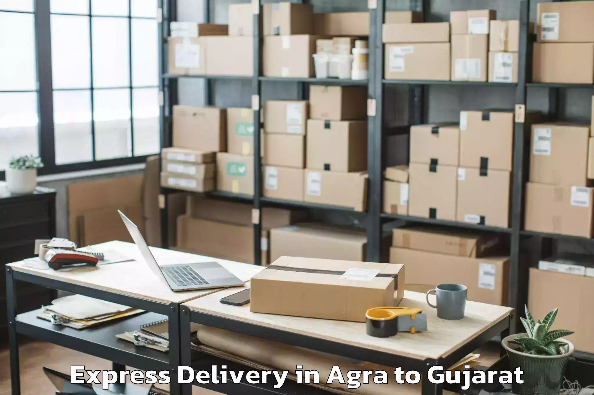 Trusted Agra to Rajkot Express Delivery